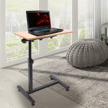 Load image into Gallery viewer, Adjustable Height Laptop Desk Rolling Cart Table Stand Movable Computer Table Sofa Side Tables
