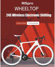 Load image into Gallery viewer, TWITTER 700X25C Carbon Road Bicycle Wireless Men's Hydraulic Disc Racing Bike With WheelTop EDS TX 24S Shifter 50mm Carbon Wheel
