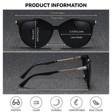 Load image into Gallery viewer, BARCUR Polarized Trendy Cat Eye Sunglasses for Women – Ultra Lightweight Round Frame Fashion Sunglasses with UV400 Mirror TAC Lens – Multiple Color Options for Summer Parties Travel &amp; Daily Wear – Elegant Gift Box Packaging
