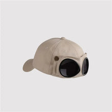 Load image into Gallery viewer, Aviator Baseball Cap – Unisex Summer Hat with Built-In Sunglasses
