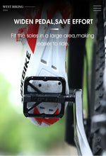 Load image into Gallery viewer, WEST BIKING Bicycle Pedals Sealed DU Bearing Nonslip Pedal Mountain Road Bike Cycling Alloy MTB Pedal Bicycle Accessories
