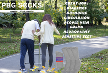 Load image into Gallery viewer, 3-12 Pairs Health Circulatory Crew Cotton Diabetic Socks White 9-11 10-13 13-15
