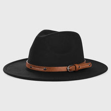 Load image into Gallery viewer, Unisex Wool Fedora – Flat-Brim Felt Hat for Fall &amp; Winter
