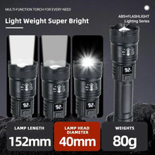 Load image into Gallery viewer, High Strong Power Led Flashlights 2000LM Tactical Torch with Display Light USB Charging Camping Fishing Emergency Zoom Lantern
