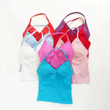Load image into Gallery viewer, NCLAGEN Impact Longline Strappy Top Sports Yoga Vest Women's Fitness Tank Top Gym Beautiful Open Back Bra Running Workout Halter
