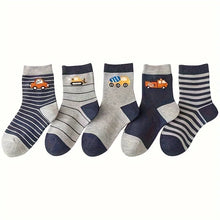 Load image into Gallery viewer, Kid's Cartoon Stripe Crew Socks
