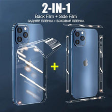 Load image into Gallery viewer, Full Cover Back Film For iPhone 13 12 Pro Max Mini Mobile Phone Accessories Side Film Not-Screen Protector Glass Ultra Thin Transparent/Matte Side and Back Film Anti-Scratch Border Sticker
