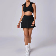 Load image into Gallery viewer, Seamless Tennis Skirt Set – Quick-Dry Workout Outfit
