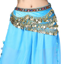 Load image into Gallery viewer, 1PC New Style Belly Dance Belt Newest Multi-color Glass Silk Velvet Dancing Belt Scarf Crystal BellyDance Waist Chain Hip Scarf
