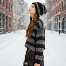Load image into Gallery viewer, Unisex Stacking Knitted Beanie Cap – Winter Warm Striped Hip-Hop Bonnet Hat
