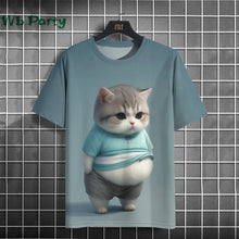 Load image into Gallery viewer, Cat Print shirts - Y2K Graphic T-Shirt
