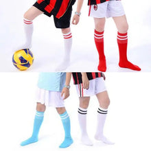 Load image into Gallery viewer, Striped Breathable Cotton Soccer Socks for Kids
