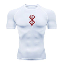 Load image into Gallery viewer, Men's Print Compression Shirts Summer Short Sleeve Rash Guard Gym Workout T-shirt Athletic Quick Dry Baselayer Undershirts Tops
