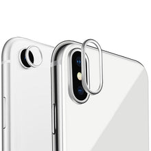 Load image into Gallery viewer, 2 In 1 Metal Camera Lens Protector For Iphone 7 8 Plus X Lens Protective Circle Ring Cover With Tempered Glass For Iphone X Scratch Resistant Hd Tempered Glass Camera Screen Protector
