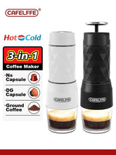 Load image into Gallery viewer, Cafelffe 3 In1 Portable Coffee Machine Hot/Cold Water Manual Espresso Maker For Capsule &amp; Ground Hand Press Brewer hiking Travel
