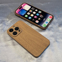 Load image into Gallery viewer, Ultra thin Vintage Wood Texture Phone Case For iPhone 14Plus 13Pro 14 13 12 Pro Max Lens protection anti-skid Soft Cover Wooden Smartphone case For iPhone
