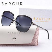 Load image into Gallery viewer, BARCUR Sunglasses Women’s Fashion Polarized Metal Frame Sunglasses UV400 Protection Multi-Color Options Trendy Square Sunglasses with Exquisite White Gift Box for Summer Parties Travel &amp; Outdoor Events
