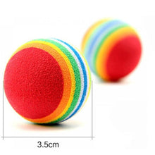 Load image into Gallery viewer, 10pcs Cat Toy Balls Interactive for Indoor Cat Red Rainbow Soft Foam Puppies Toy Balls Activity Chase Quiet Play Sponge Ball  Toy Balls for Dog Puppies Kittens
