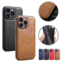 Load image into Gallery viewer, Luxury PU leather Phone Case For iPhone 14 13 Pro Max 12Pro 11Pro Max 13 12 Pro XS MAX XR X SE 7 8 plus Fashion Back Cover Leather Back Case for iPhone 14 Pro  Shockproof Cover for iPhone
