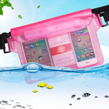 Load image into Gallery viewer, Waterproof Waist Bag Screen Touchable Phone Bag With Adjustable Belt 3 Layers High Waterproof Sealing Swimming Bag Large Size Transparent Underwater Protection Bag For iPhone Mobile Phone Pouch

