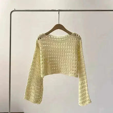 Load image into Gallery viewer, Women’s crochet knit beach cover up
