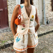 Load image into Gallery viewer, 🌸 Vintage Floral Embroidered 2-Piece Summer Set
