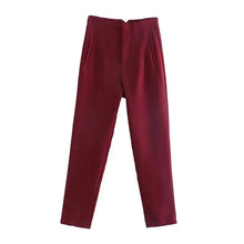 Load image into Gallery viewer, Women’s High Waist Slim Trousers
