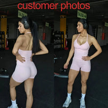 Load image into Gallery viewer, NCLAGEN Impact Longline Strappy Top Sports Yoga Vest Women's Fitness Tank Top Gym Beautiful Open Back Bra Running Workout Halter
