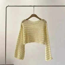 Load image into Gallery viewer, Women’s crochet knit beach cover up
