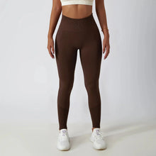 Load image into Gallery viewer, Seamless Ribbed Yoga Leggings – Tummy Control Fit
