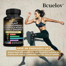 Load image into Gallery viewer, Shilajit Resin Himalaya Capsules - 15250 mg - Combination of Ashwagandha, Ginseng, Cordyceps, Ginkgo, Turmeric
