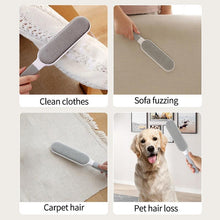 Load image into Gallery viewer, Pet Hair Remover Lint Rollers Brushes Clothes Hairball Remover Brush Dust Sticky Cleaner Fur Clean Pet Hair Tools  Reusable Pet Hair Remover with Self-Cleaning Base Pet Hair Double Sided Brush
