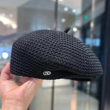 Load image into Gallery viewer, Women’s Pleated Paper Straw Beret
