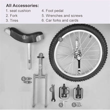 Load image into Gallery viewer, 28" Unicycle with Brakes, Extra Large Heavy Duty Men Teens Boys Balance Bike, for Tall People Height 160-195Cm /63"-77"
