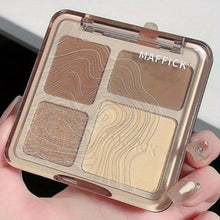 Load image into Gallery viewer, Natural Stereoscopic Face Powder Palette Matte Bronzer Contour Shading Multifunctional Highlighter Cosmetic Blush Gift
