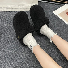 Load image into Gallery viewer, 🩴 Winter Cotton Drag Outside Flat Fluffy Slippers
