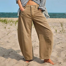 Load image into Gallery viewer, Women's Y2K Baggy Mid-Waist Wide-Leg Jeans – 90s Streetwear Vibe
