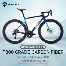 Load image into Gallery viewer, SAVA 2025NEW HAWKEYE SLR7 Carbon Fiber Road Bike with Shimano 105 DI2 R7170 Component Hydraulic Discs, Complete Adult Racing Set
