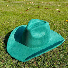 Load image into Gallery viewer, western Premium suede cowboy hat stylish men's and women's fedora Suede Panama hat perfect for outdoor festive activitieswestern
