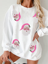 Load image into Gallery viewer, Sequin Embroidered Santa Claus Oversized Sweatshirt | NCS
