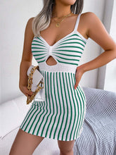 Load image into Gallery viewer, Sexy Striped High Waist Knitted Cami Dress | NCS
