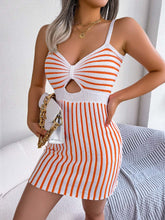 Load image into Gallery viewer, Sexy Striped High Waist Knitted Cami Dress | NCS
