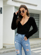 Load image into Gallery viewer, Sexy V-Neck Mohair Elegant Cropped Top | NCS
