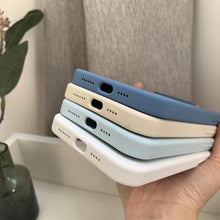 Load image into Gallery viewer, Silicone Soft Thick Protective Rubber Phone Basic Case For iPhone 14 13 Pro Max Case Luxury Silicone Phone Case for iPhone Solid Color Classic Camera Protection Case
