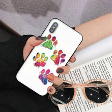Load image into Gallery viewer, Dog Paw Phone Case For Iphone 11 12 13 Mini Pro Max 8 7 6 6s Plus X 5 S Se 2020 Xr Xs 10 Case Paw Print Heart Pet Lovers
