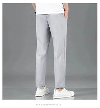Load image into Gallery viewer, Ice Silk Men's Pants 2025 Summer New Black Gray Thin Business Casual Pants Outdoor Elastic Breathable Straight Leg Sweatpants
