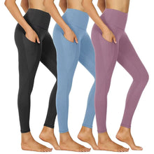 Load image into Gallery viewer, 3-Pack High-Waisted Cropped Yoga Pants with Slanted Pockets
