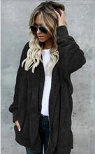 Load image into Gallery viewer, Double Fleece Plush Hooded Cardigan Jacket Women
