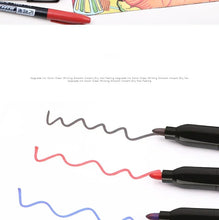 Load image into Gallery viewer, 6PCs/Set Permanent Marker Pen Fine Point Waterproof Markers Thin Nib Crude Nib Black Blue Red Ink 1.5mm Fine Color Marker Pens
