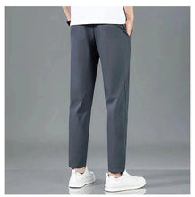 Load image into Gallery viewer, Ice Silk Men's Pants 2025 Summer New Black Gray Thin Business Casual Pants Outdoor Elastic Breathable Straight Leg Sweatpants
